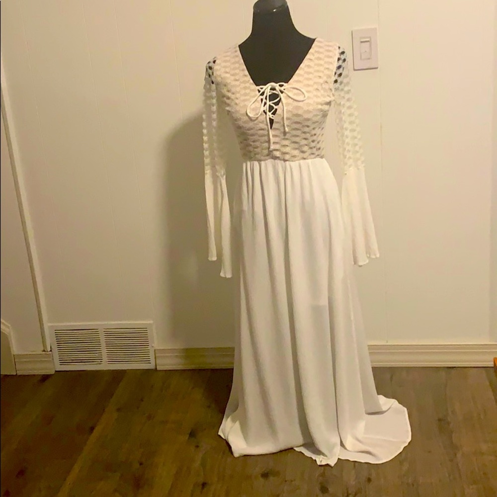 Nanamacs white maxi dress